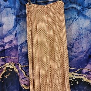 Max Studio Pink Floral A-Line Skirt